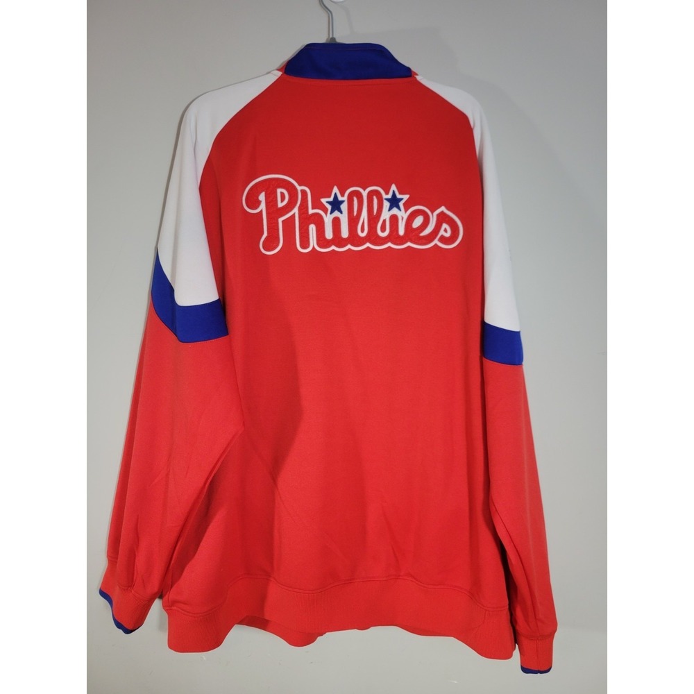 PHILADELPHIA‎ PHILLIES STITCHES TRACK WARM UP JACKET RED 3XL